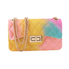 PASTEL RAINBOW QUILTED HANDBAG