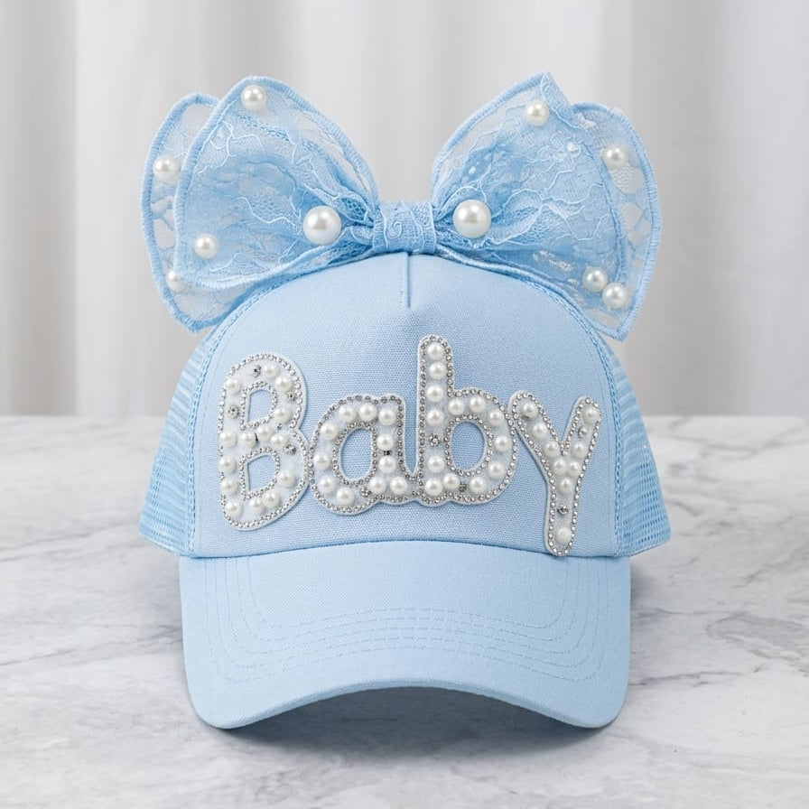 EMBELLISHED BOW CAP