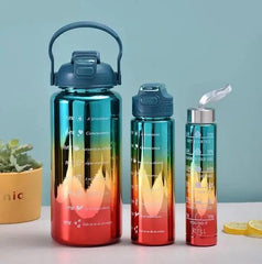 3PCS GRADIENT PORTABLE BOTTLE SET