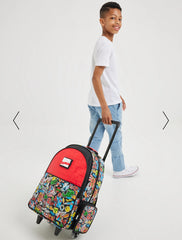 MARVEL COMICS TROLLEY BACKPACK WITH LIGHT UP WHEELS