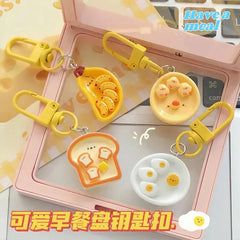 KAWAII EGG POACHED KEYCHAIN SPARKLES
