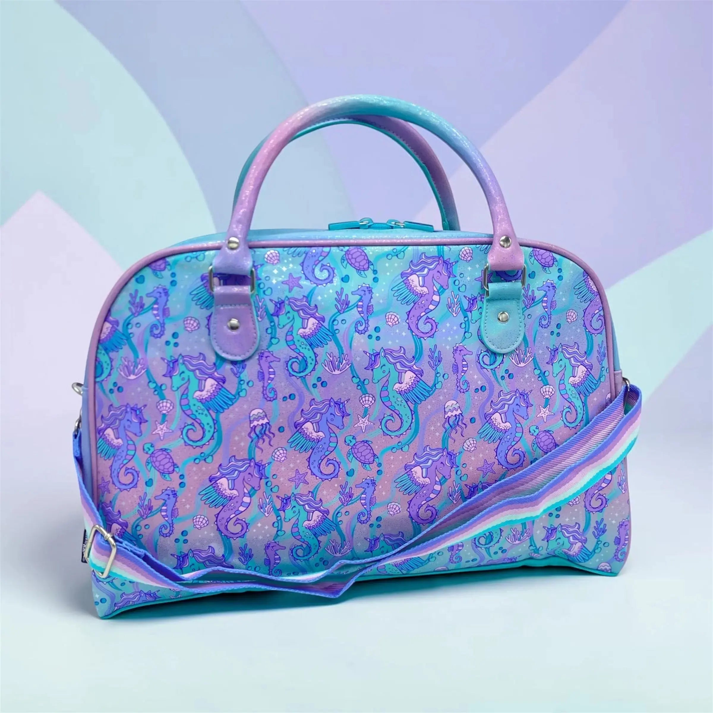 SHIMMERY SEAHORSE DUFFEL BAG - Sparkles