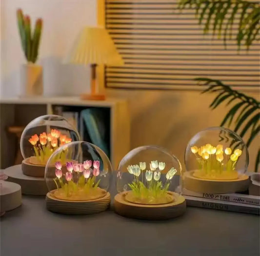 TULIP FLORAL LAMP SPARKLES