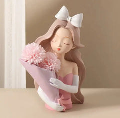 ADORABLE DOLL VASE DECOR SPARKLES