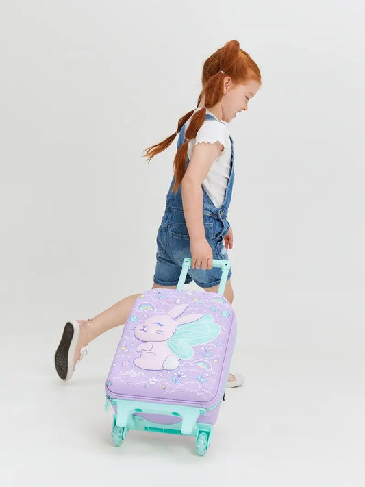 SMIGGLE TRAVEL LUGGAGE TROLLEY - PURPLE FAIRY BUNNY SPARKLES