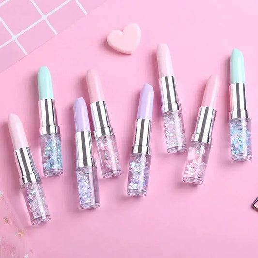 AESTHETIC LIPSTICK BALL PEN SPARKLES
