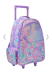 BLOOM TROLLEY BACKPACK WITH LIGHT UP WHEELS SPARKLES