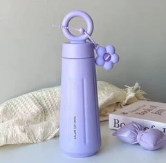 STAINLESS STEEL FLOWER FLASK SPARKLES