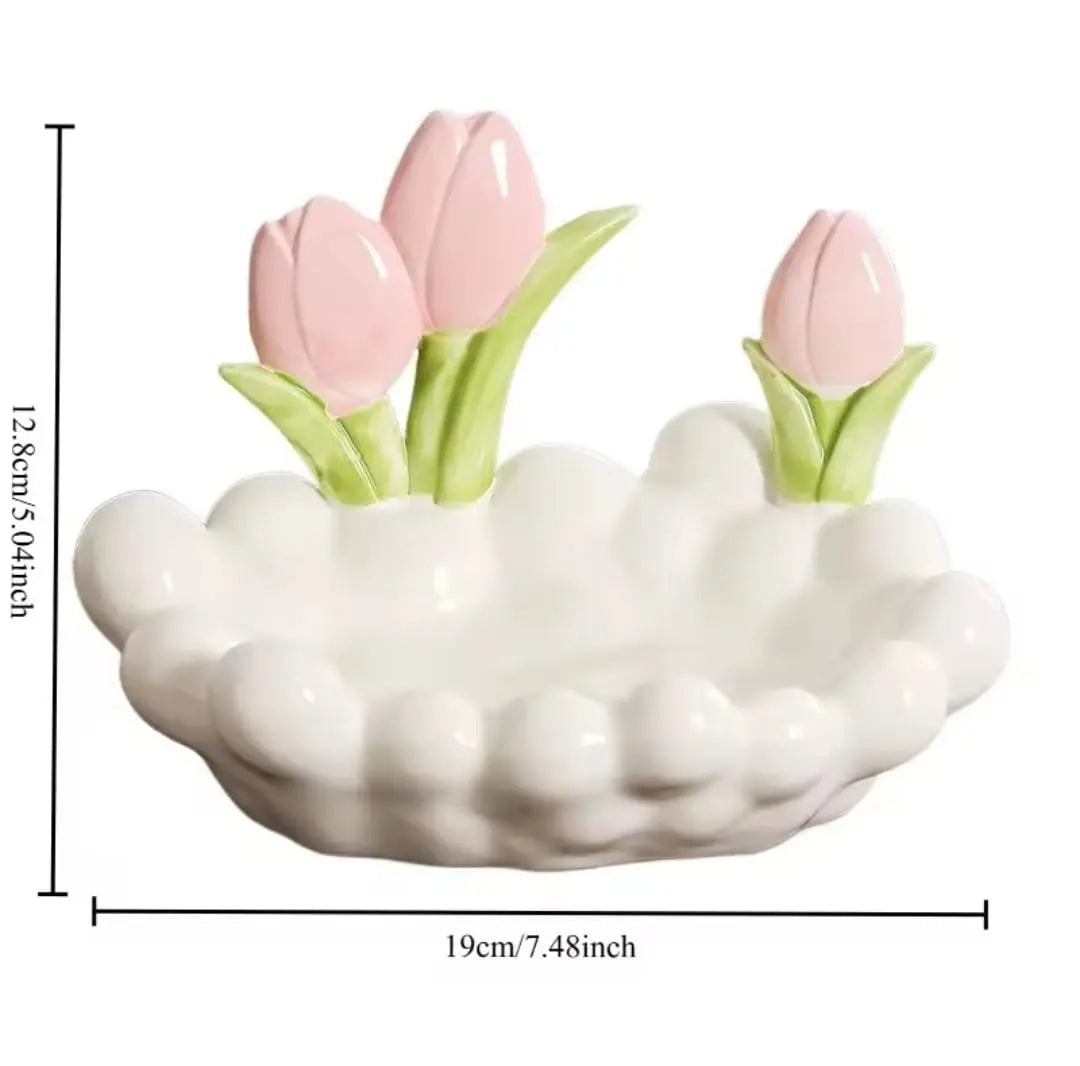 TULIP CERAMIC TRAY SPARKLES