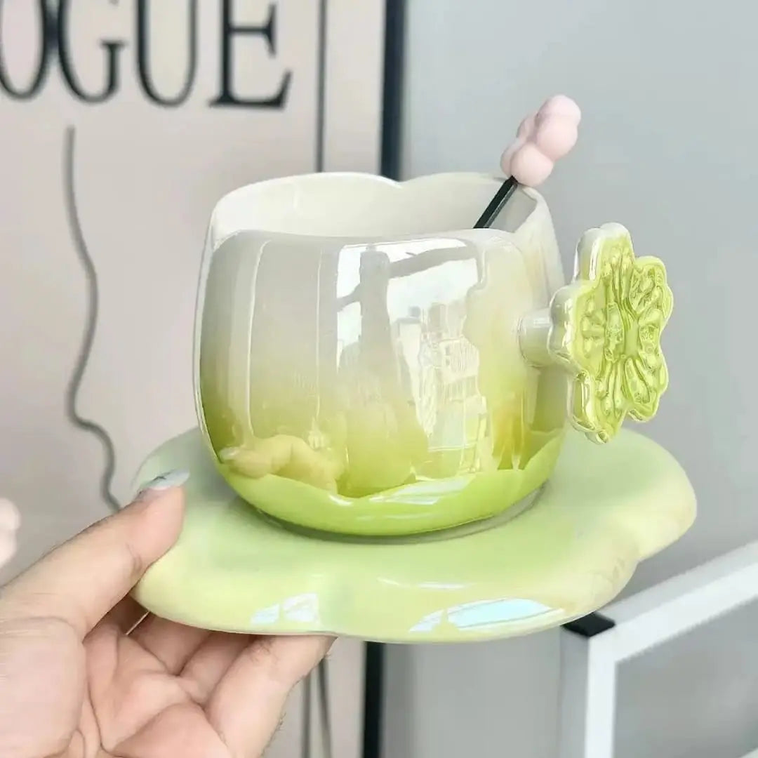 CERAMIC CHERRY BLOSSOM MUG SET SPARKLES