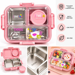 PRACTICAL COMPARTMENT STAINLESS STEEL LUNCH BOX