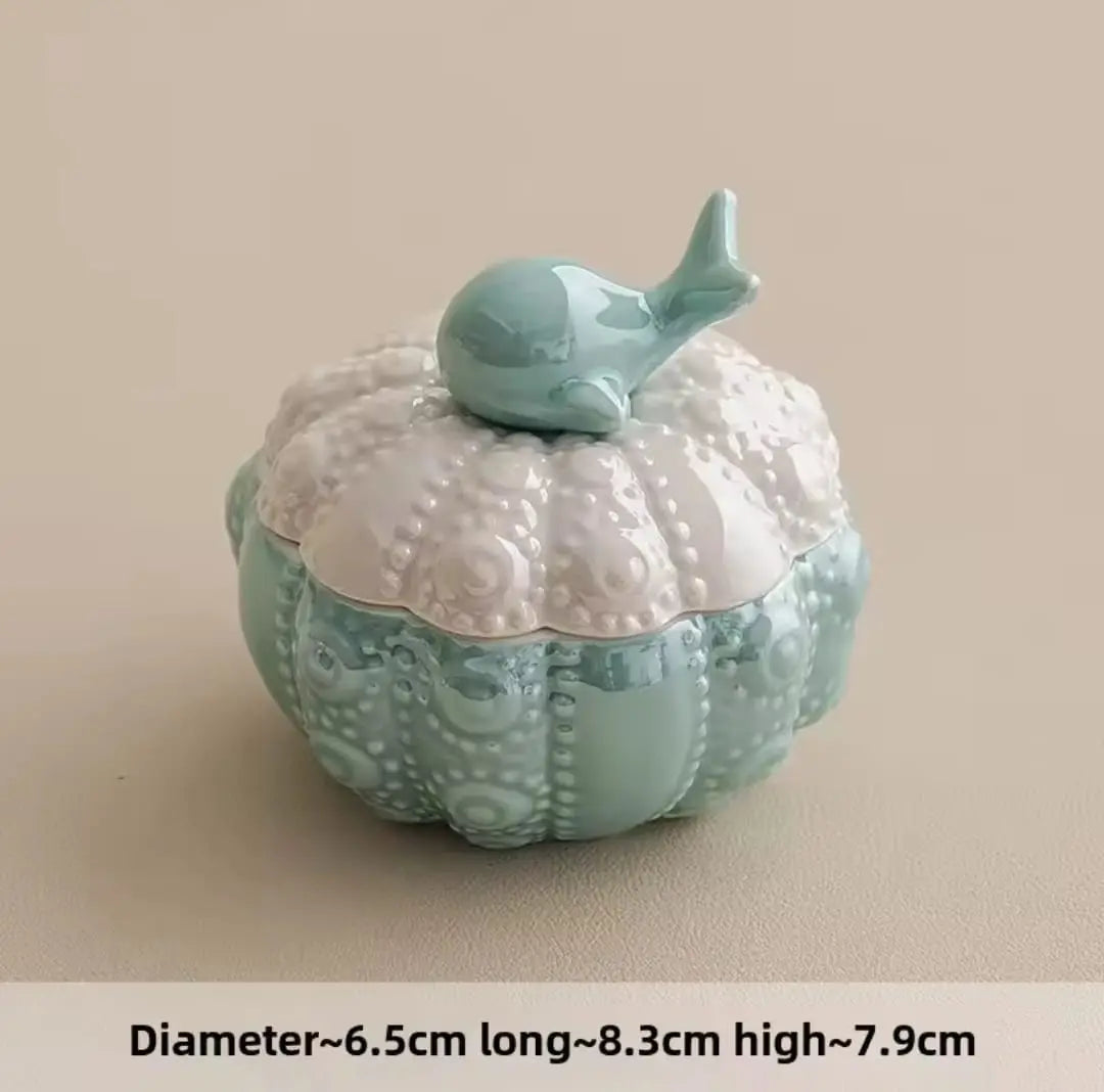 CERAMIC JEWELRY TRINKET BOX SPARKLES