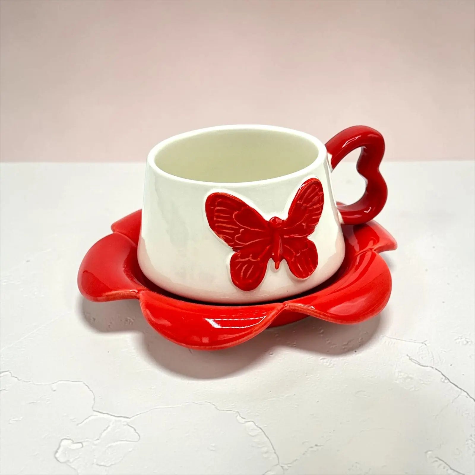 BUTTERFLY CUP SAUCER SET - Sparkles