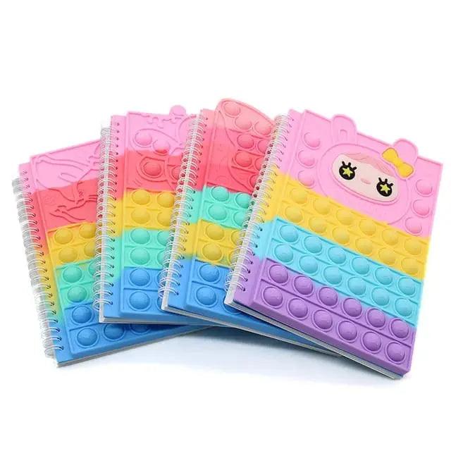 COLORFUL POP-IT SPIRAL NOTEPAD SPARKLES