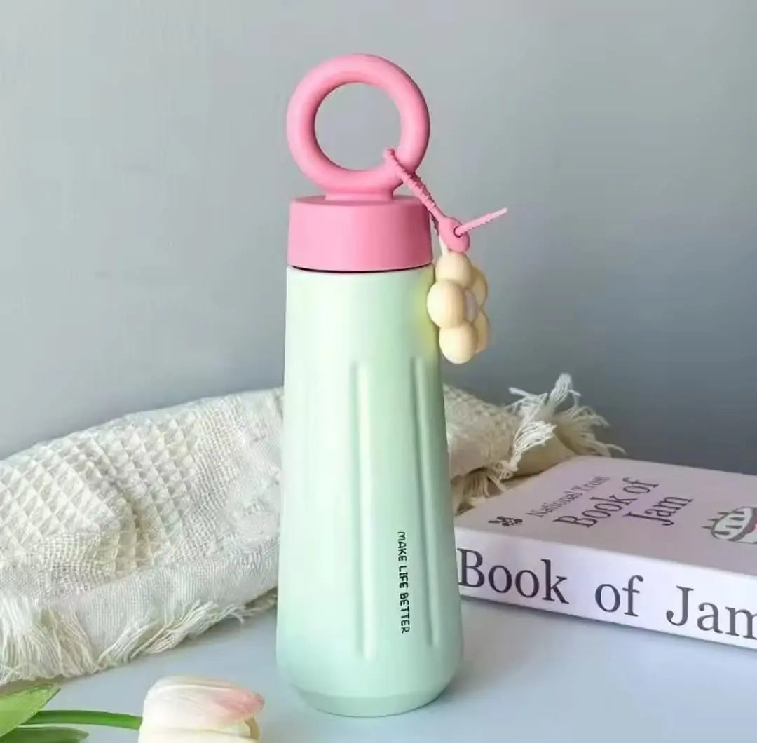 STAINLESS STEEL FLOWER FLASK SPARKLES