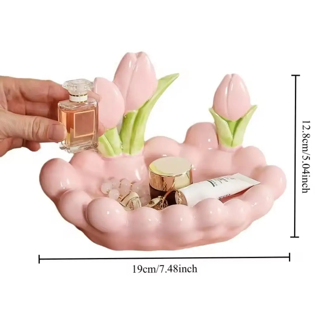 TULIP CERAMIC TRAY SPARKLES
