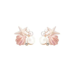 SEASHELL CLUSTER STUDS SPARKLES