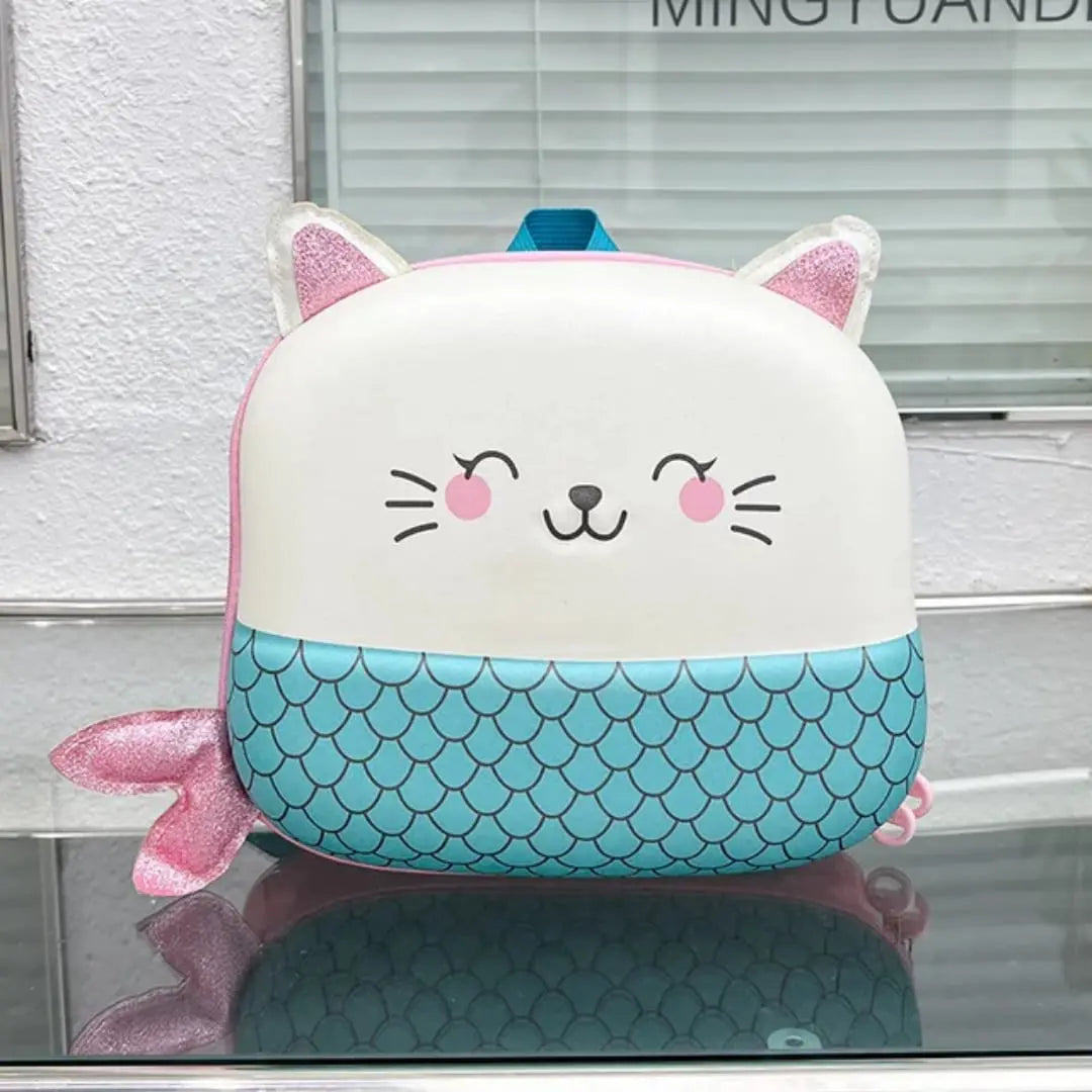 CUTE KITTY HARD SHELL BACKPACK SPARKLES