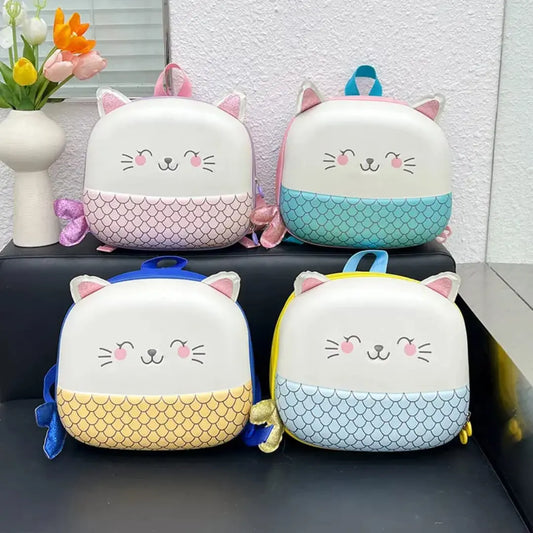 CUTE KITTY HARD SHELL BACKPACK SPARKLES