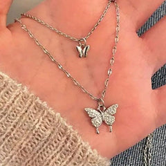 TRENDY BUTTERFLY PENDANT NECKLACE