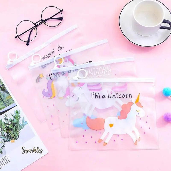 TRENDY TRANSLUCENT UNICORN FOLDER
