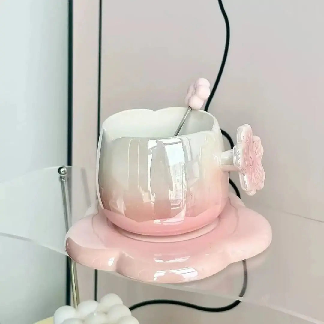 CERAMIC CHERRY BLOSSOM MUG SET SPARKLES