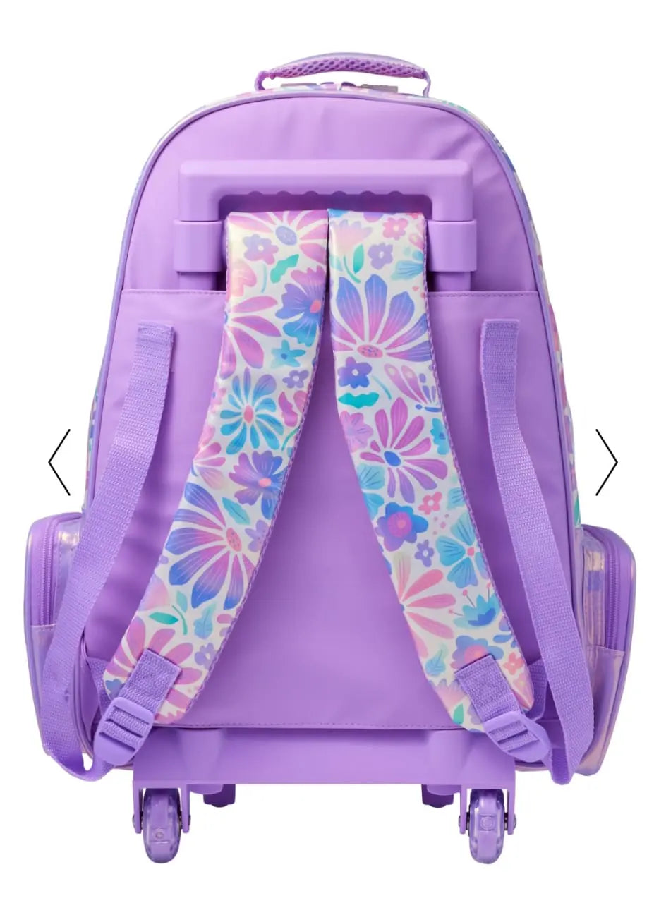 BLOOM TROLLEY BACKPACK WITH LIGHT UP WHEELS SPARKLES