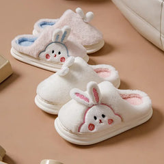 FLUFFY BUNNY SLIPPERS FOR WINTER