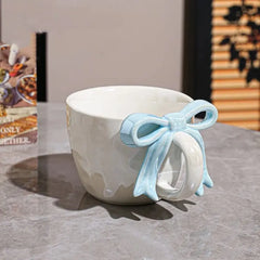 TRENDING GLOSSY BOW MUG WITH SAUCER - Sparkles