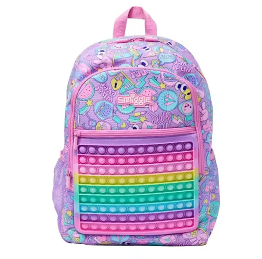 SMIGGLE PURLE POP-IT BACKPACK SPARKLES