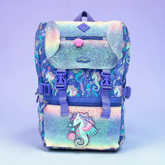 SHIMMERY SEAHORSE FLAP OVER BACKPACK