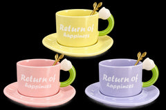 TRENDY CERAMIC CUP SAUCER SET