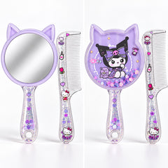 KUROMI GLITTERY COMB & MIRROR SET