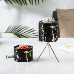 MODERN MARBLE CERAMIC POT PLANTER