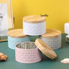 METALLIC ROUND CONTAINER