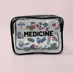 TRENDY TRANSPARENT ACCESSORIES POUCH
