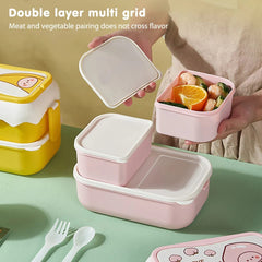TRIPLE COMPARTMENT FRUITY LUNCH BOX