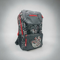 BLACK RED FLAP OVER BACKPACK