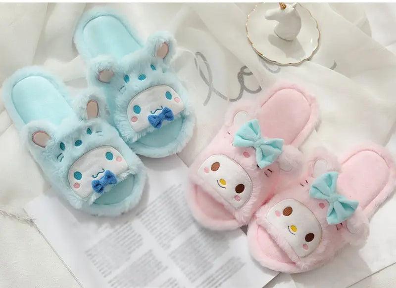 BEAUTIFUL FURY PLUSH SLIPPERS FOR WINTER SPARKLES