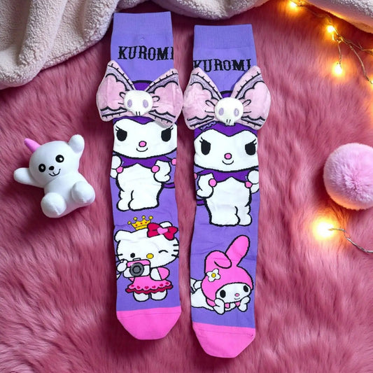 CUTE 3D SOCKS PAIR SPARKLES