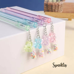 CRYSTAL BEAR CONFETTI GEL PEN