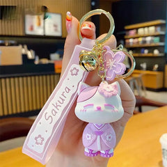 JAPANESE SAKURA CAT KEYCHAIN