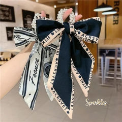PEARL BOW KNOT SCRUNCHIE