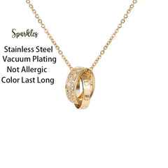 CUBIC ZIRCONIA RING NECKLACE