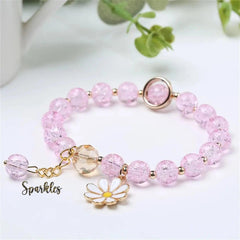 FLOWER CHARM BEADED BRACELET