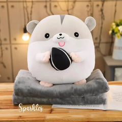 CUTE HAMSTER PLUSH BLANKET FOR WINTER