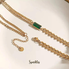 DAINTY EMERALD NECKLACE