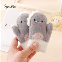 CUTE WARM DINOSAUR GLOVES FOR WINTER