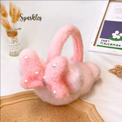 PEARL BOW EARMUFFS FOR WINTER