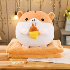 CUTE HAMSTER PLUSH BLANKET FOR WINTER